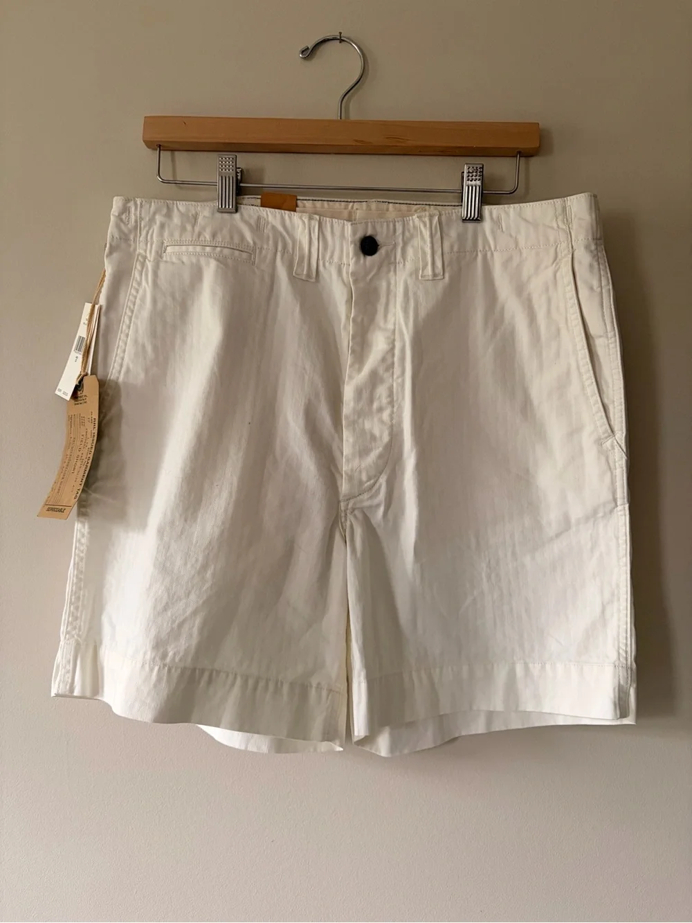 Ralph Lauren Double RL White Flat Front Men’s Shorts
